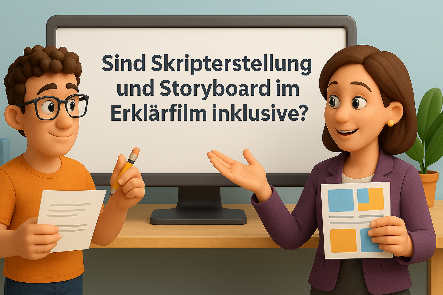 Sind Skripterstellung und Storyboard im Erklärfilm inklusive?