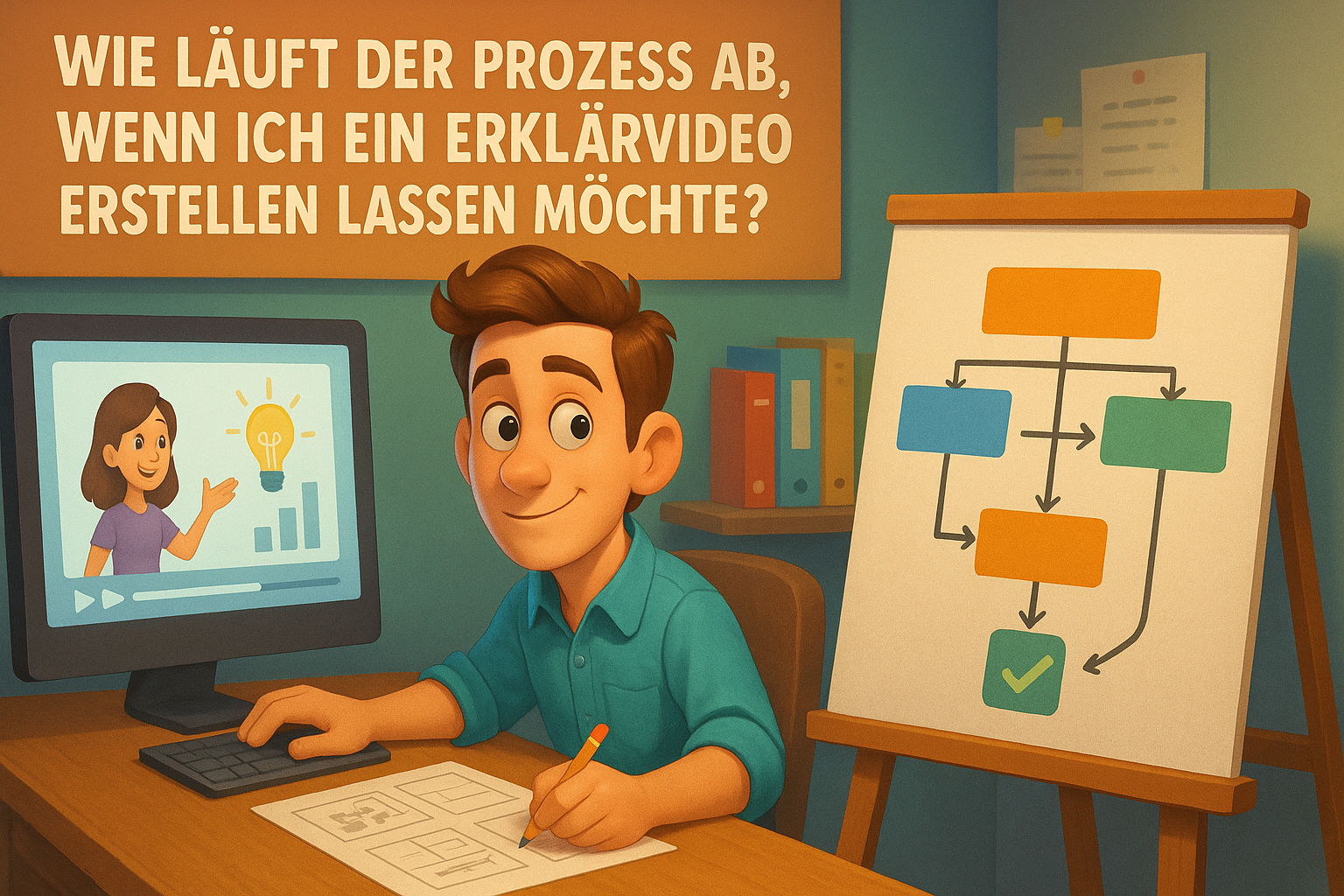 Wie läuft der Prozess ab, wenn ich ein Erklärvideo erstellen lassen möchte?