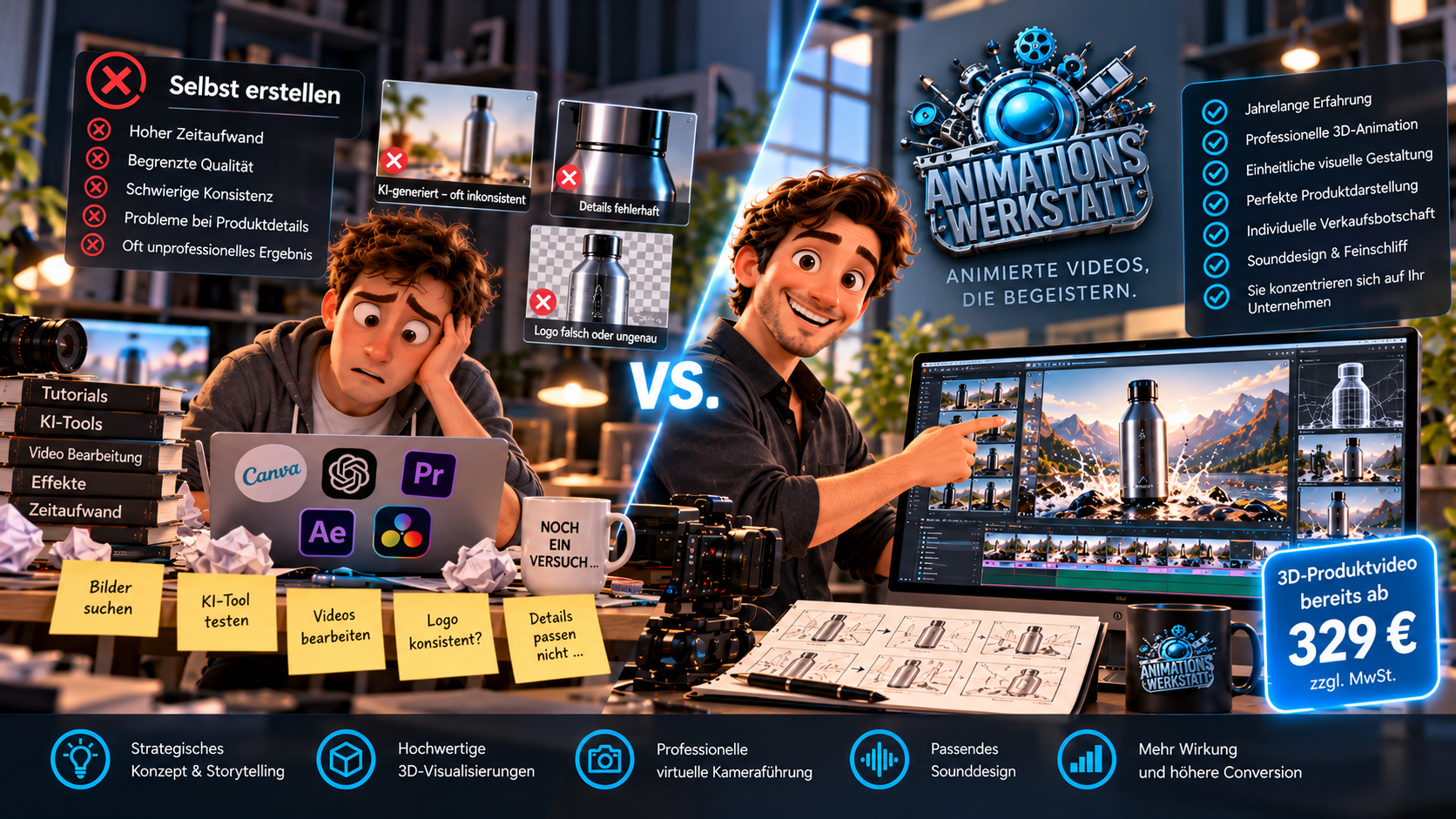 DIY vs. professionelle Animationswerkstatt