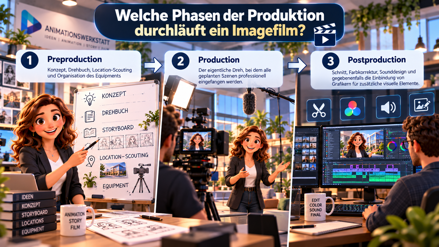 Phasen eines Imagefilms